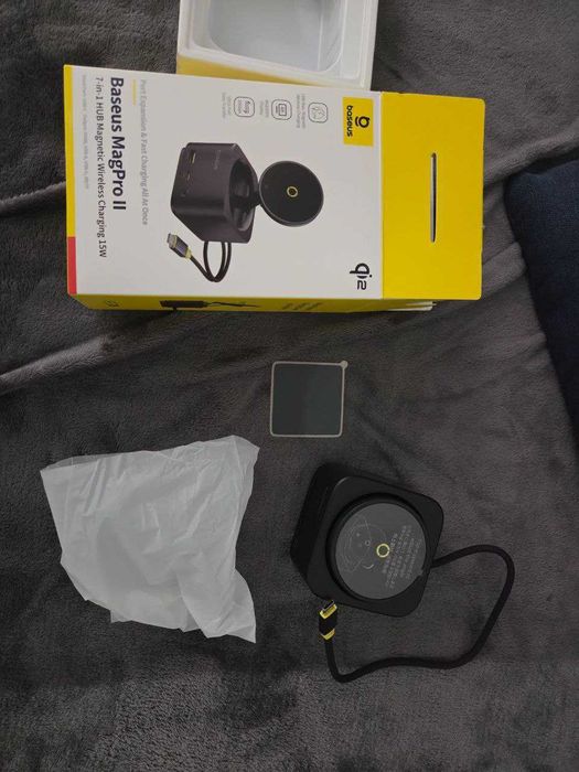 USB-хаб з Бездротовою зарядкою Baseus 7in1 MagPro Series 2