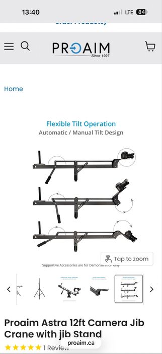 Grua video PROAIM ASTRA 12 + dolly