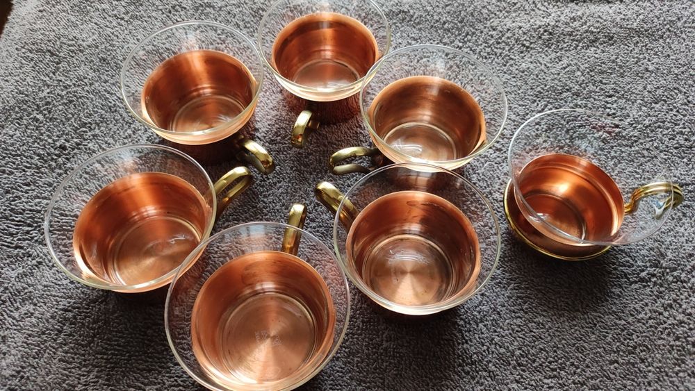 Подстаканники медные, набор, Германия.