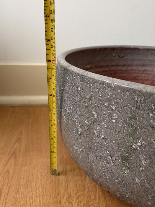Vaso largo cinzento