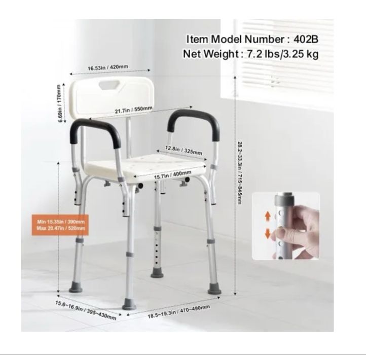 Cadeira de Banho Vevor - 158KG