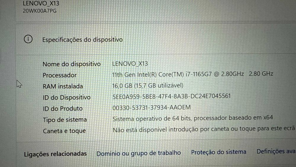 Portátil LENOVO ThinkPad x13 Gen. 2