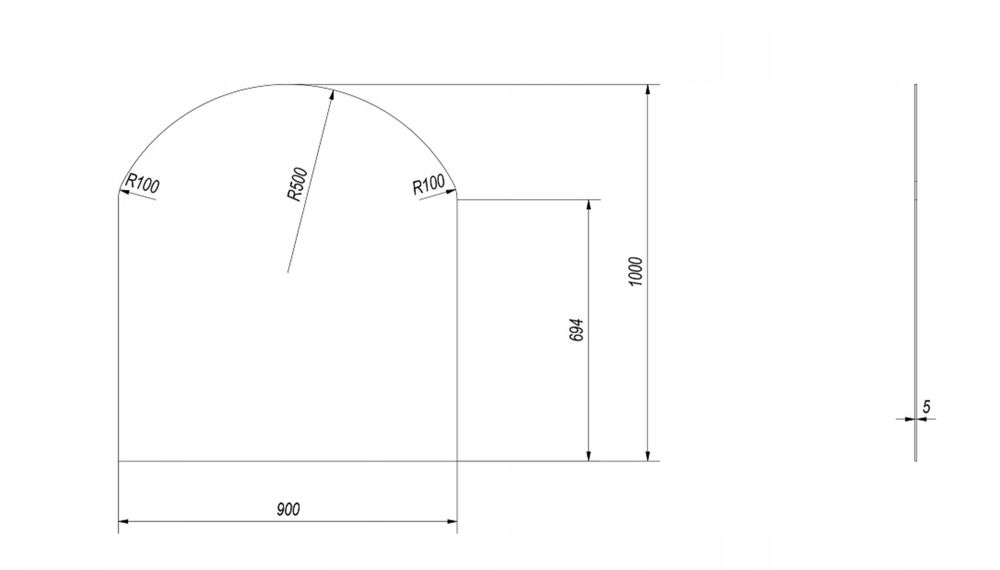 Podstawa szklana pod piec