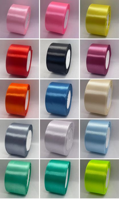 Атласна стрічка 5 см середньої жосткості