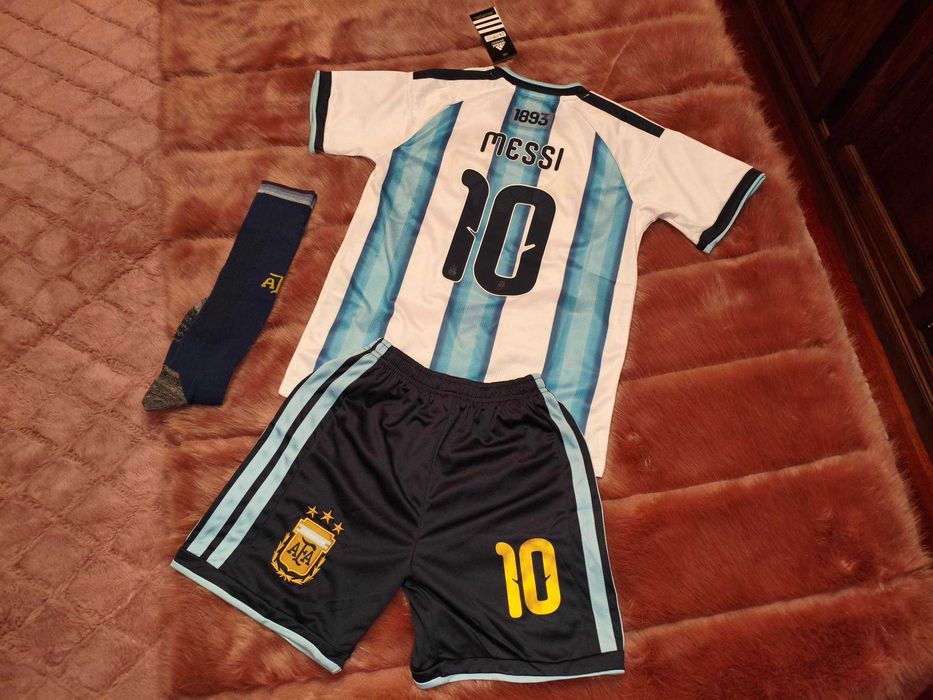 Camisola Criança Messi Equipamento Argentina | NOVO