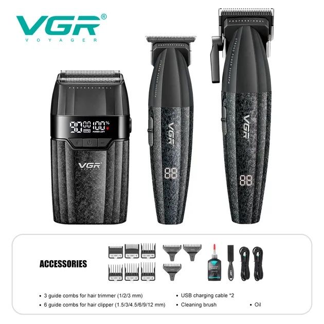Професійний набір VGR 640 S3 для повного догляду за волоссям та бородою.3в1