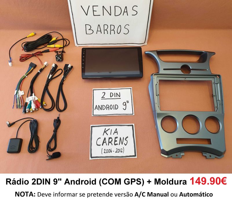 (NOVO) Rádio 2DIN • KIA Carens (De 2006 até 2019) • Android [4+64GB]