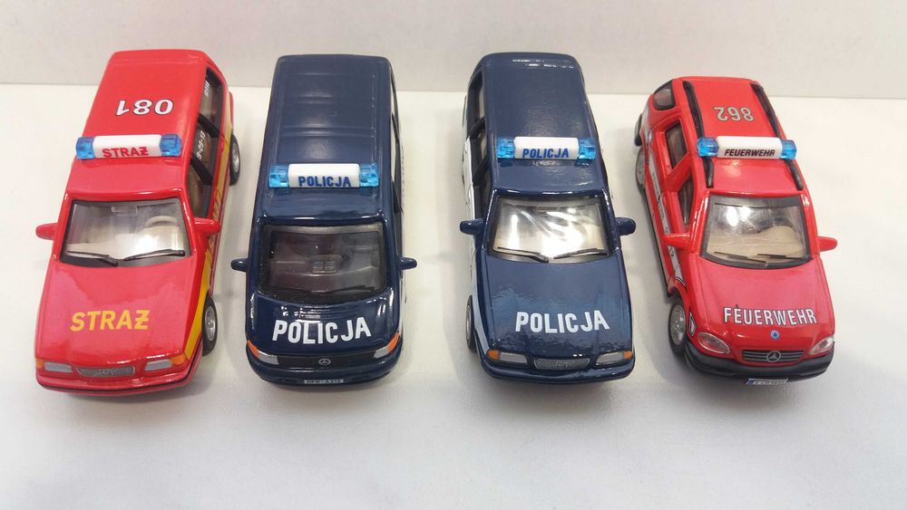 Volvo 850/Mercedes Vito/ML 320/Policja/Straż pożarna skala 1/72