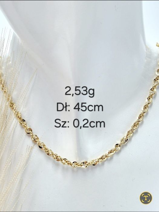 Złoty łańcuszek 585 14k NOWY