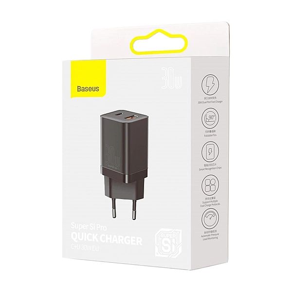 Baseus Super Si Pro szybka ładowarka USB / USB Typ C 30W Power Deliver