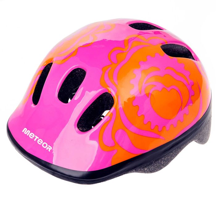 Kask rowerowy Meteor MV6-2 XS 44-48 cm Big Flower dziecięcy