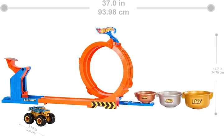 Трек Hot Wheels Monster Trucks Бігфут 50річчя Петля Стрибок за трофеєм