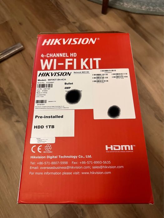 Bezprzewodowe kamery, 4 Mpx,monitoring, Hikvision, wifi, podczerwien,