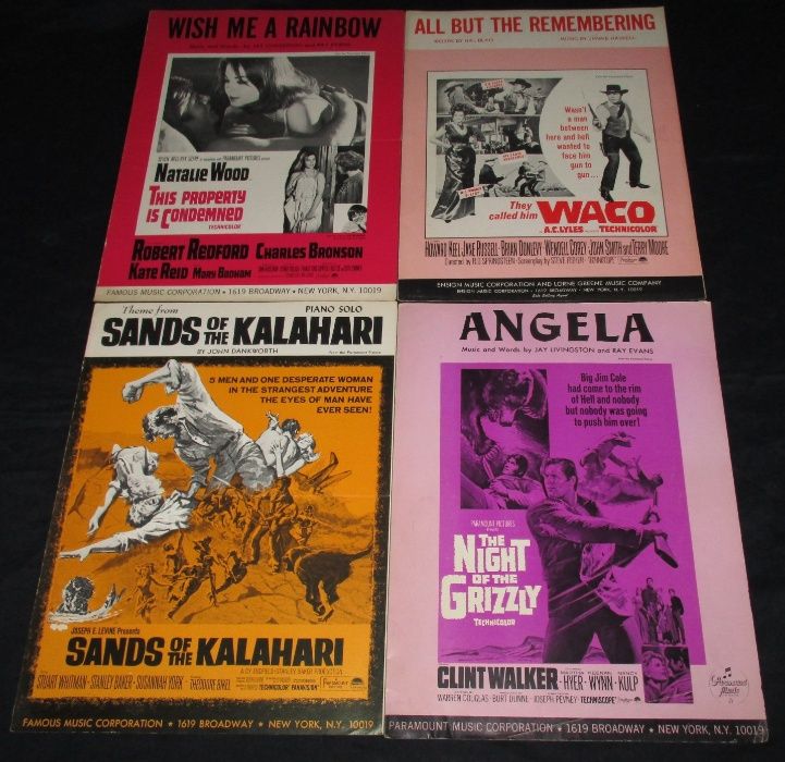 Partituras Pautas musicais Filmes Cinema Vintage