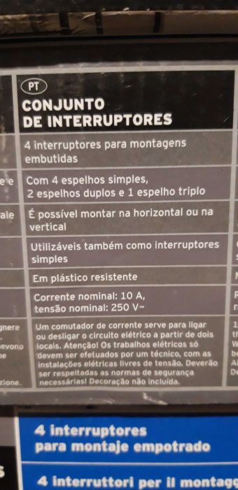 Set de interruptores para montagens embutidos436004230340945923