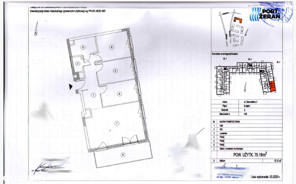 Port Żerań | 75 m² | Taras 12 m² | Ostatnie piętro | 4 pokoje | Garaż