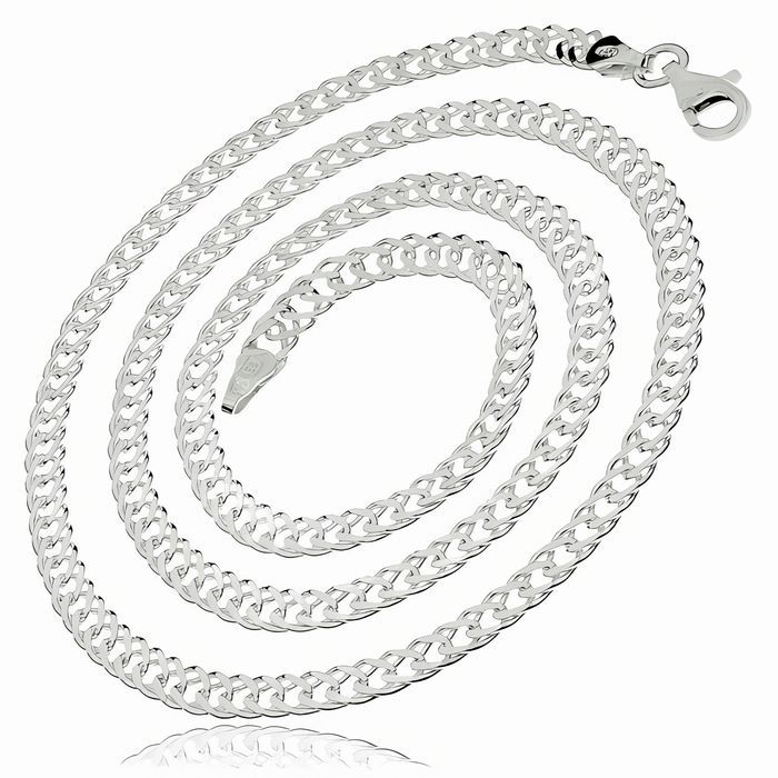 Elegancki srebrny łańcuch pancerka rombo 4,5m srebro 925 50 cm ROMBO_080_50