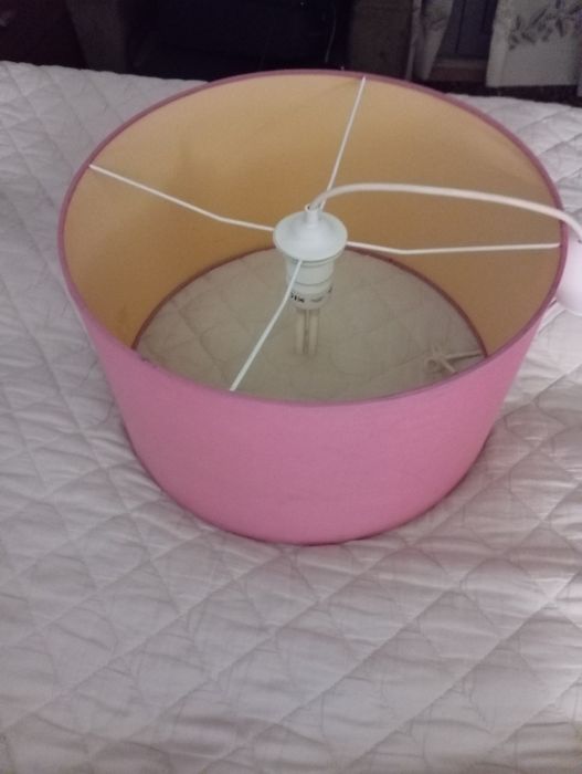 Candeeiro rosa tecto 38cm diâmetro