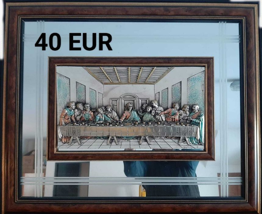 Quadro(s) em espelho e estanho.