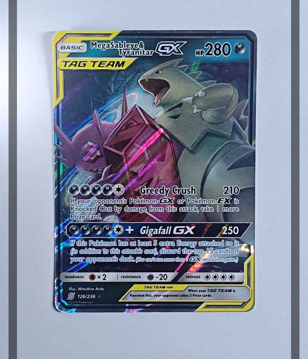 Mega Sableye & Tyranitar Gx 126/236 UNM Pokemon NM