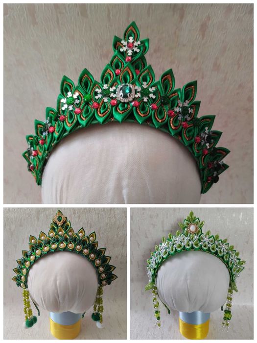 Новогодние украшения к костюму елочки обруч ободок, корона ёлочки