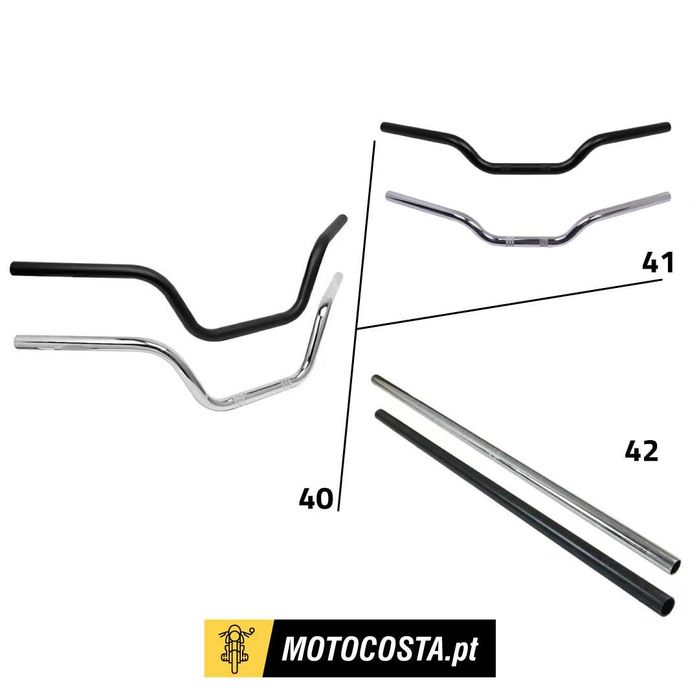 Guiadores e Punhos Moto - Cafe Racer, Chopper, Bobber - MOTOCOSTA