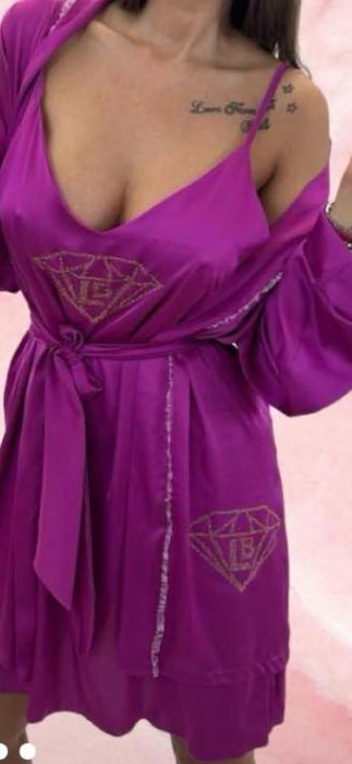 Szlafroczek satynowy Lola Bianka