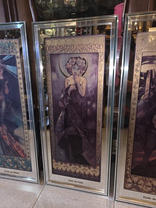 4 Estações em espelho Mucha