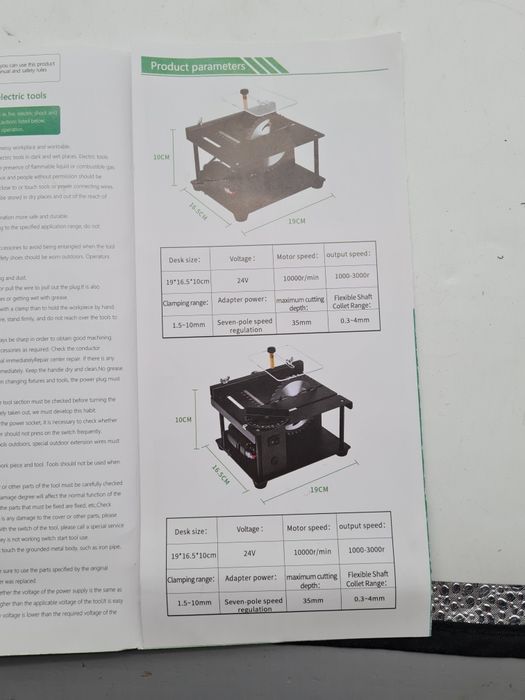 Wielofunkcyjna mini piła stołowa przecinarka elektryczna Akcesoria