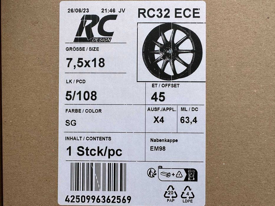 Felgi 18cali Ford C-Max Escape Focus Kuga Mondeo 5x108 ET45 nr8094A