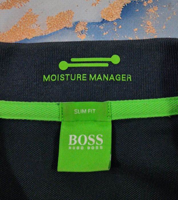 Поло Hugo Boss синего цвета футболка майка