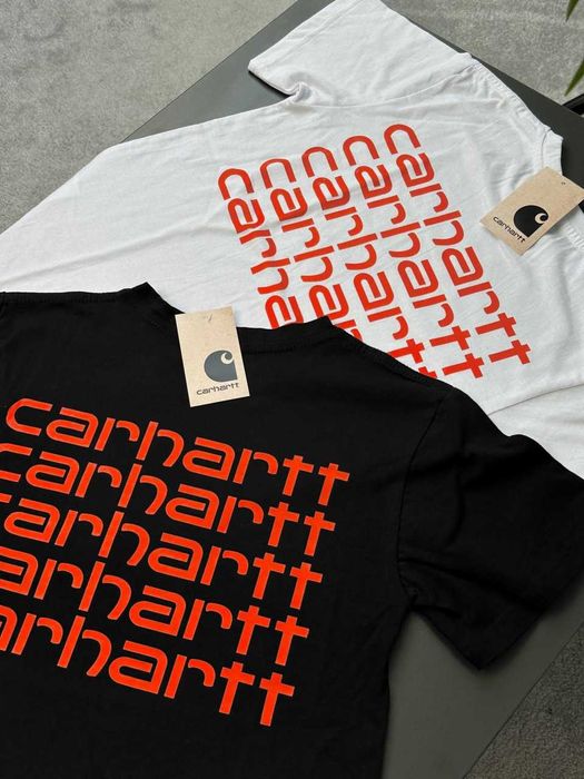 Футболка CARHARTT Fading Script (Черная / Белая • XS S M L XL XXL)