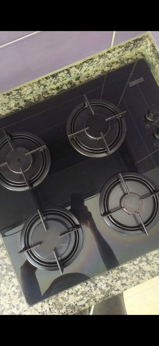 Placa vidro cerâmica gás Zanussi 58 cm - 4 bicos