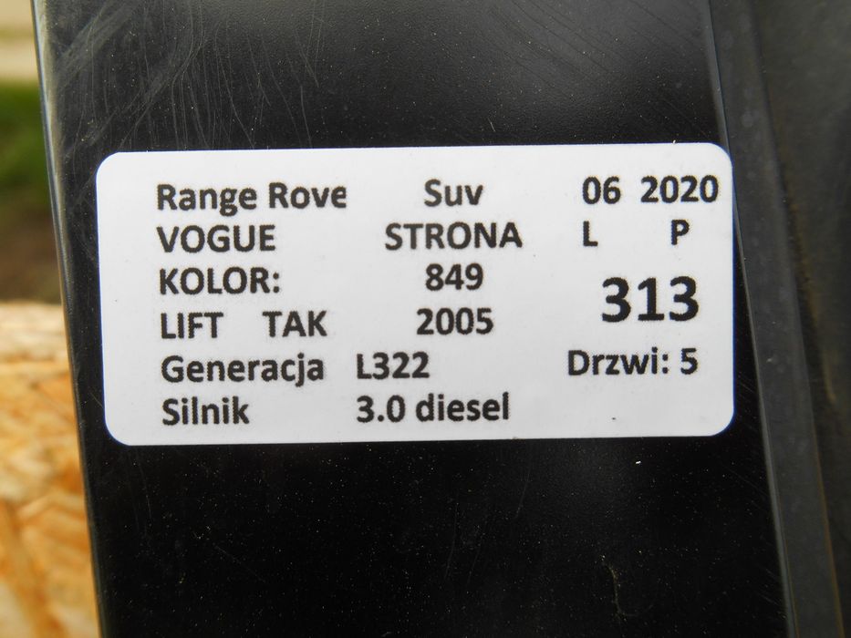 Range Rover Vogue L322 Lift 849 Drzwi Prawy Przód