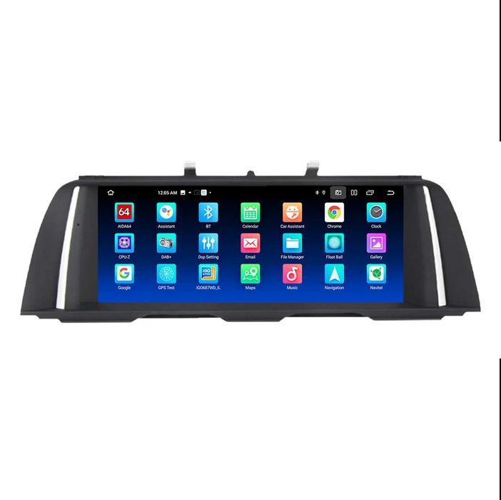 Rádio Android 14 BMW Série 5 F10 / F11 — CarPlay Sem Fios — Ecrã 10.25"