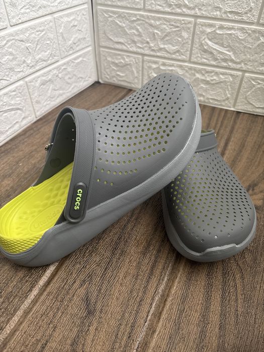 Крокси Crocs LiteRide Clog Grey/Light Green