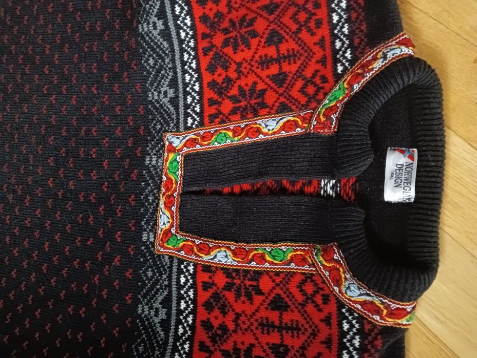 Męski sweter wełniany XL/XXL Tyroll Alpy wełna Norway woll