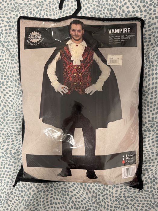 Fato de Vampiro para Adulto -Tamanho L vampire