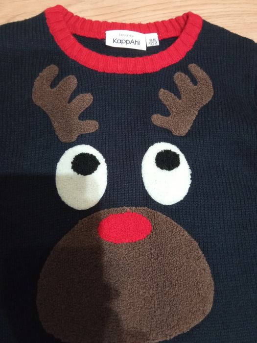 Теплая кофта новогодняя, KappAchI р.104