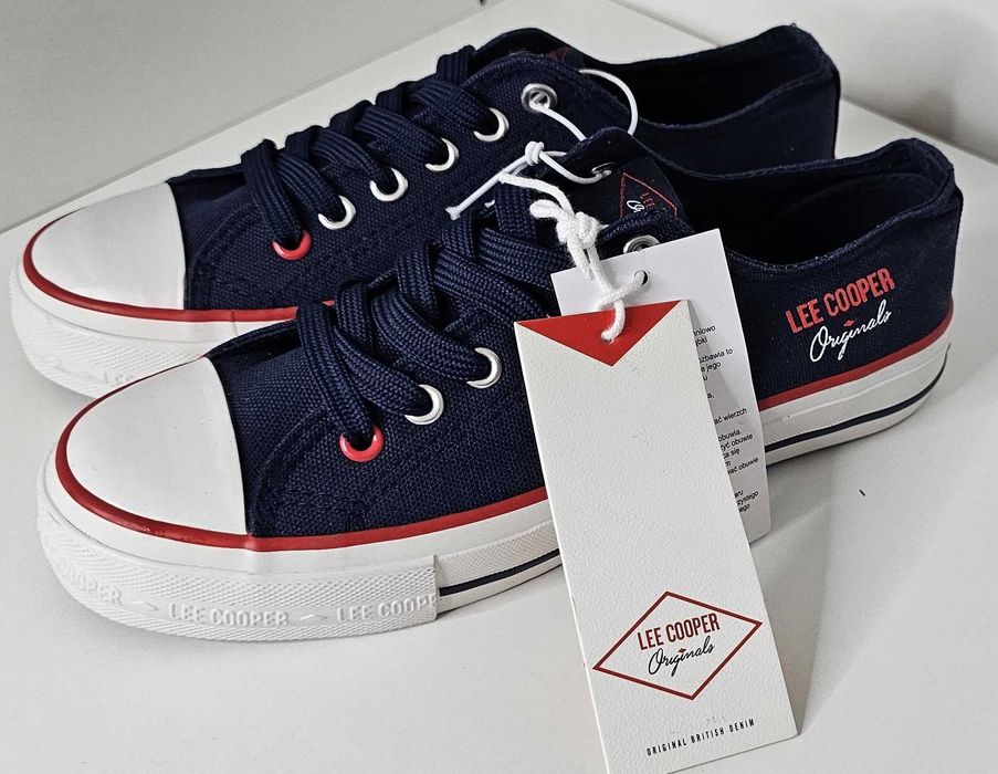 Trampki granatowe LEE COOPER originals. Rozmiar 37,42,43
