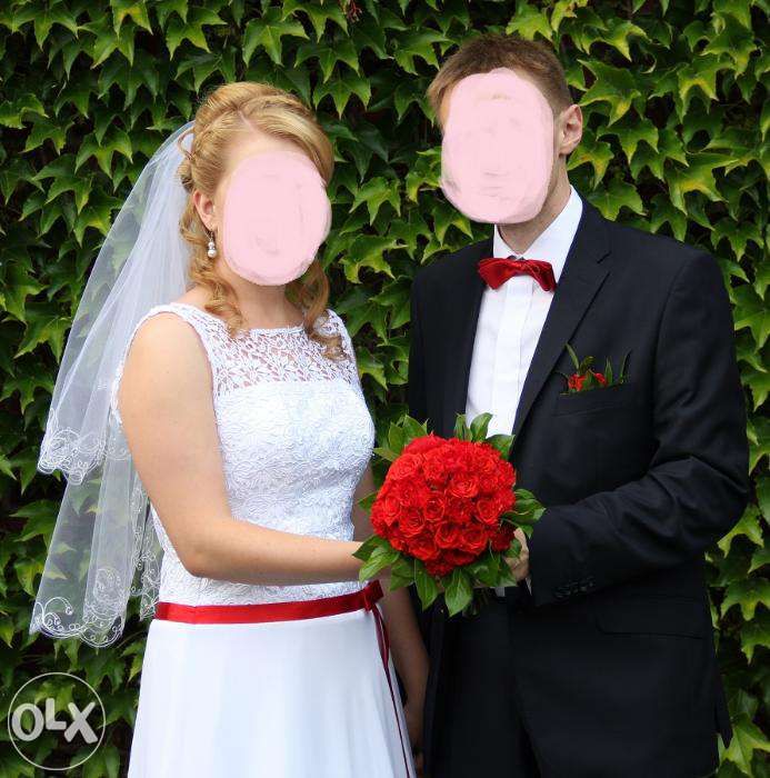 Romantyczna suknia ślubna rozmiar 38 40 42+ gratisy!!!