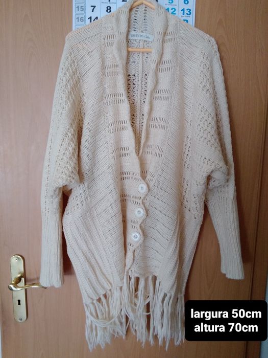 Casaco franjas TENDÊNCIAS bege TU (L)