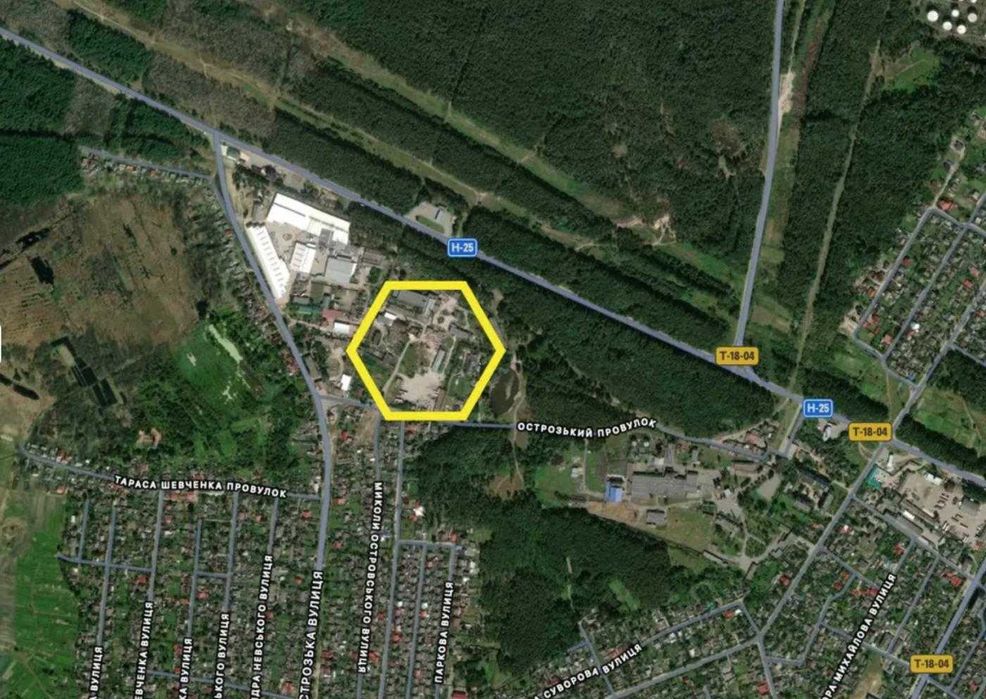 м. Славута 7га під виробництво, з комунікаціями.