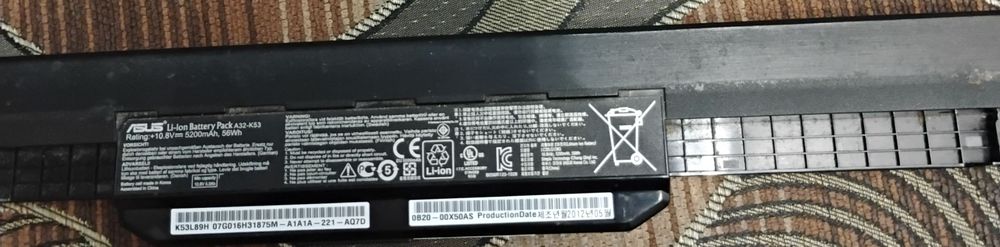 Bateria do laptopa asus