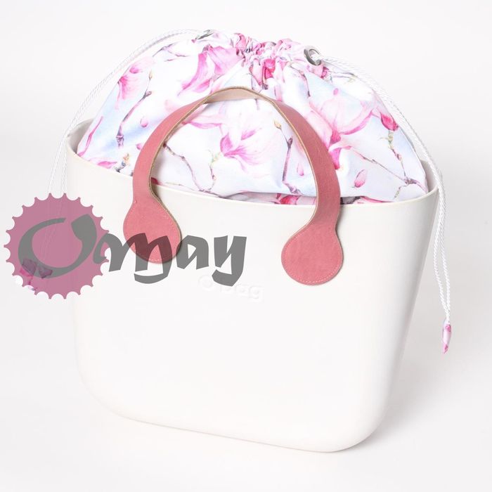 organizer do OBAG MINI worek magnolie kwiaty 2 kieszenie komin OMAY