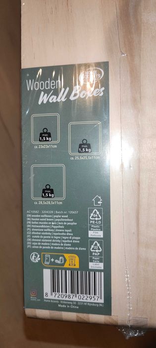 Oryginalne ozdoby ścienne, drewniane półki, nowe!