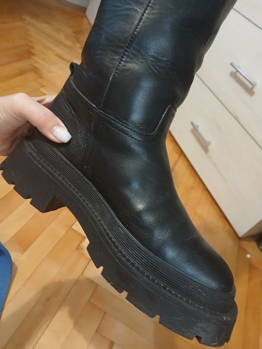 Зимові шкіряні чоботи