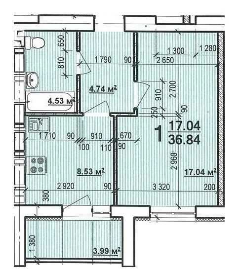 ЖК Мира Продам 1 комнатную квартиру 37м2 GS