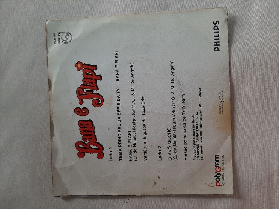 Disco Vinil 45 rotações - Bana e Flapi