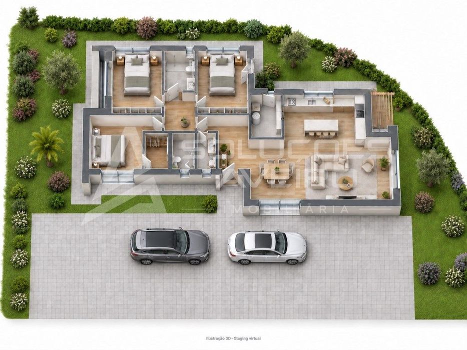 Moradia Térrea T3 Nova em Construção | Open Space 60,60 m² | Terren...